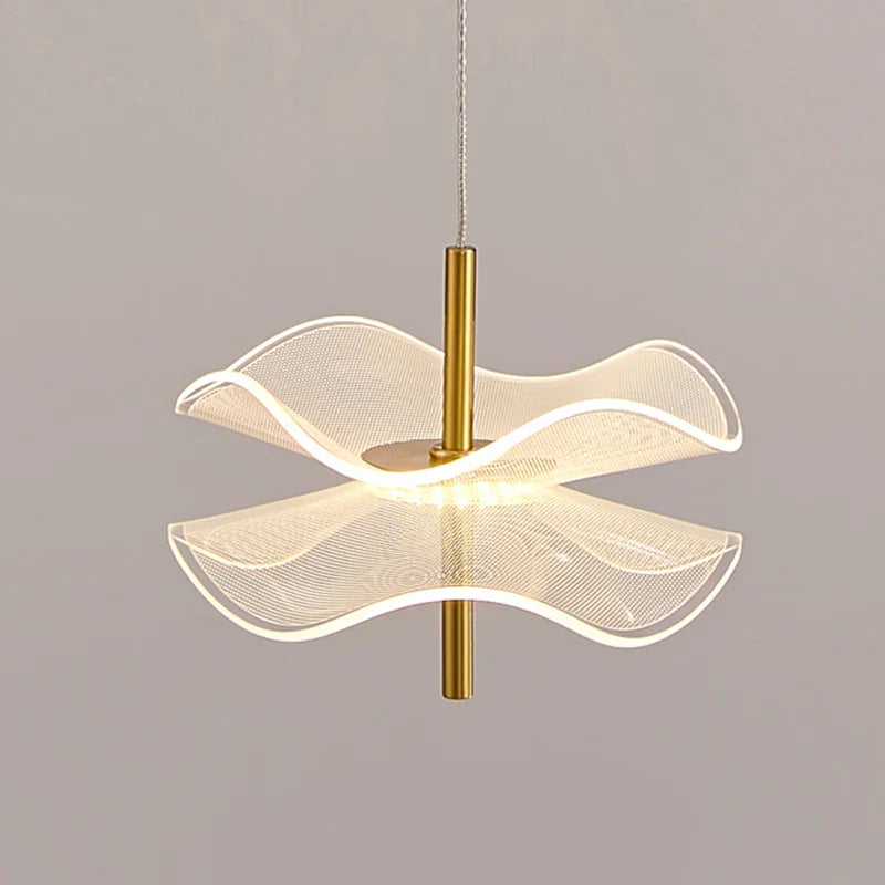 Afralia™ Lotus Leaf Pendant Light, LED Chandelier for Restaurant and Bedroom