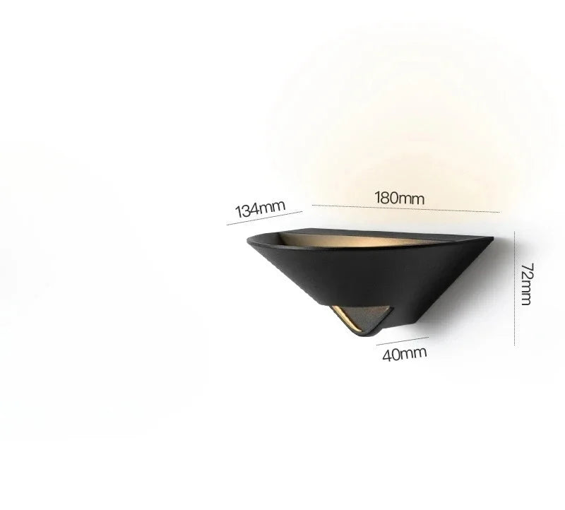 Afralia™ Modern Black/White Wall Lamp LED Indoor Lighting Living Room Bedroom Bedside
