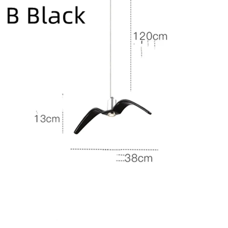 Afralia™ Seagull Nordic Bird Resin Pendant Light for Living Room, Dining, Bedroom