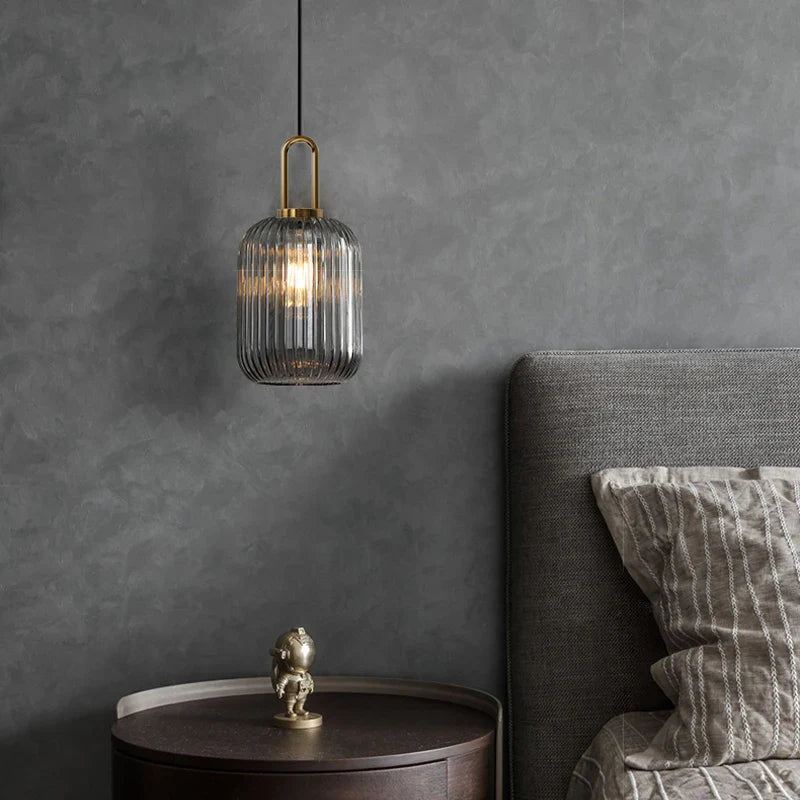 Afralia™ Pumpkin Glass Nordic Pendant Lights for Bedroom Dining Kitchen Island