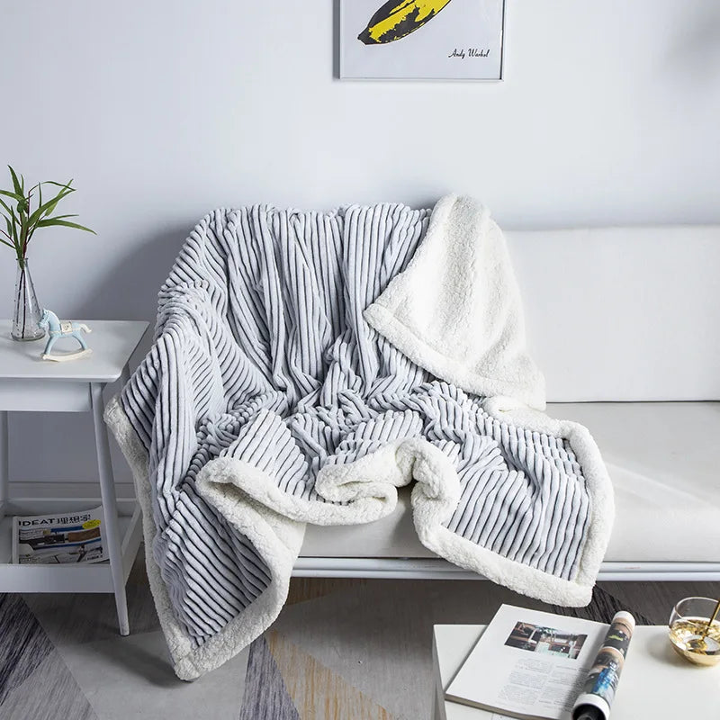 Afralia™ Cozy Nordic Wool Throw Blanket: Soft & Stylish for Office, Sofa, or Shawl