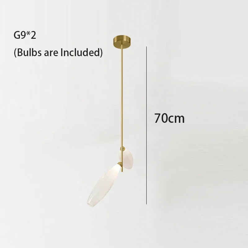 Afralia™ Oval Glass LED Chandelier for Staircase and Living Room