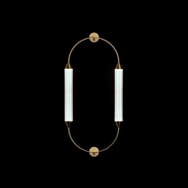 Afralia™ Gold LED Glass Tube Chandelier, Modern Luxury Ceiling Light Fixture