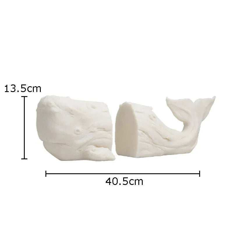 Afralia™ Whale Bookends: Gold Plated Library Decor for Desk, Shelf, Room Aesthetics