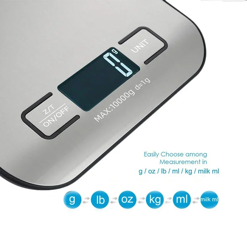 Afralia™ Kitchen Scale: LCD Display Stainless Steel Electronic Food Postal Balance