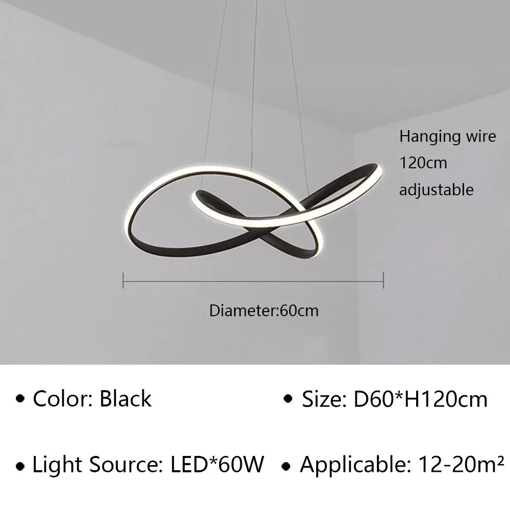 Afralia™ LED Pendant Light Modern Luster for Living Dining Hall Bedroom Hotel Decor