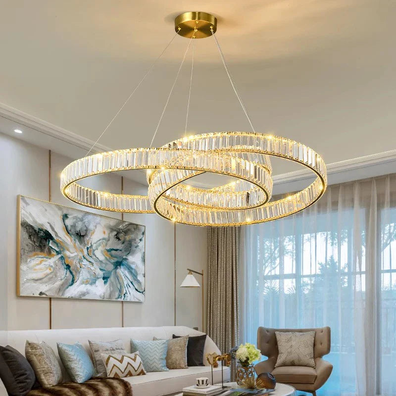 Afralia™ Crystal Chandelier: Modern Home & Dining Room Pendant Light, Interior Lighting