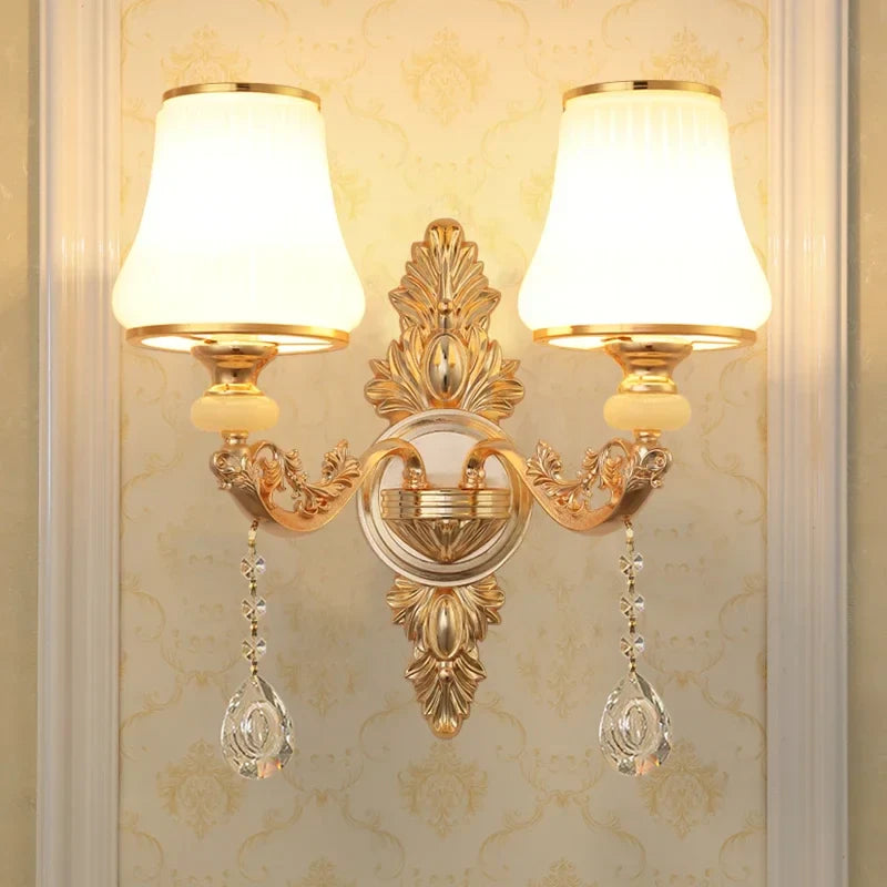 Afralia™ Crystal Wall Sconce Bedroom Lamp Indoor Modern Lighting Europen Style