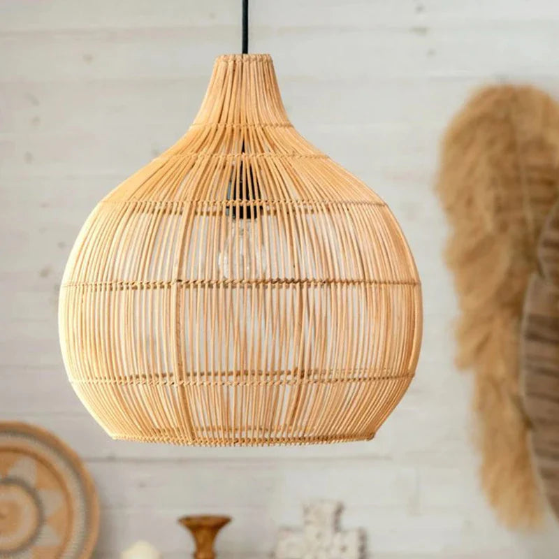 Afralia™ Rattan Weave Chandelier | Handmade Nordic Pastoral Style LED Decor Light