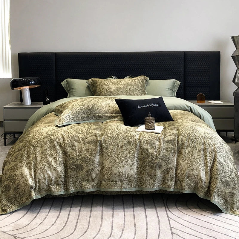 Afralia™ Vintage Rose Print Bedding Set: Duvet, Bed Sheet, Pillowcases