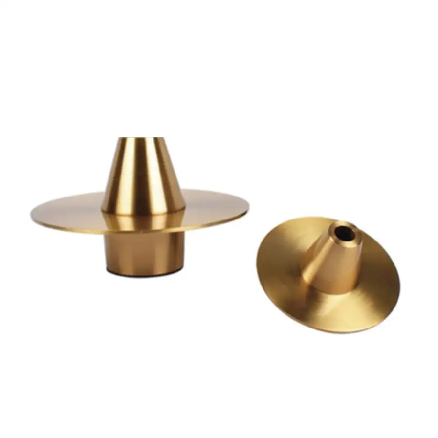 Afralia™ Golden Geometry Metal Handicraft Flower Vase UFO Home Decor