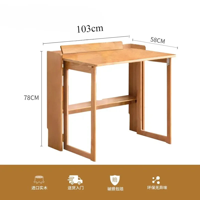 Afralia™ Foldable Computer Desk for Home Office Small Space Study - 80/100/120cm
