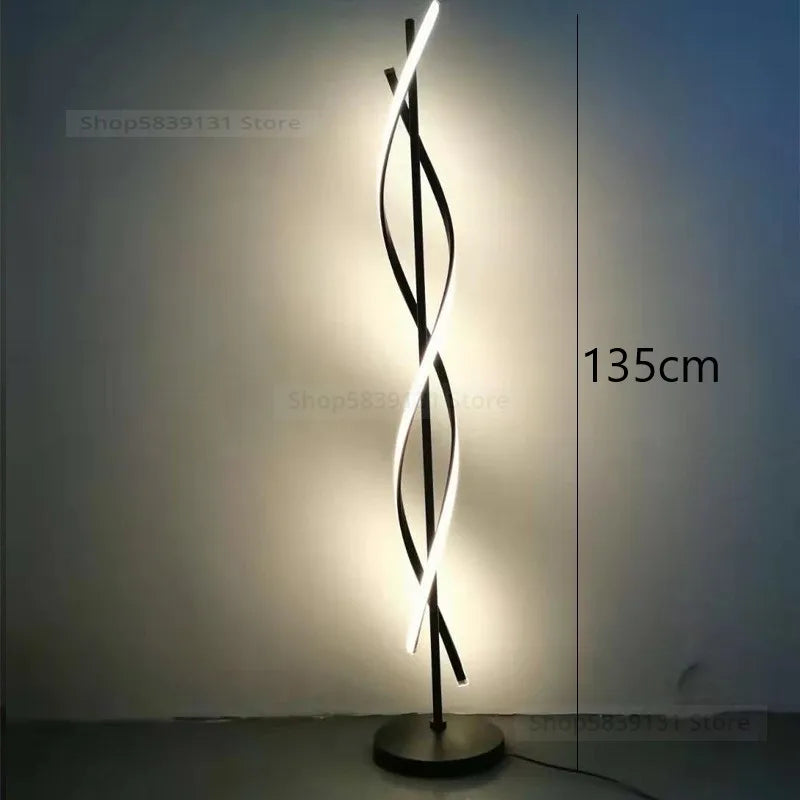 Afralia™ LED Acrylic Art Floor Lamp Modern Home Décor Living Room Bedroom Light
