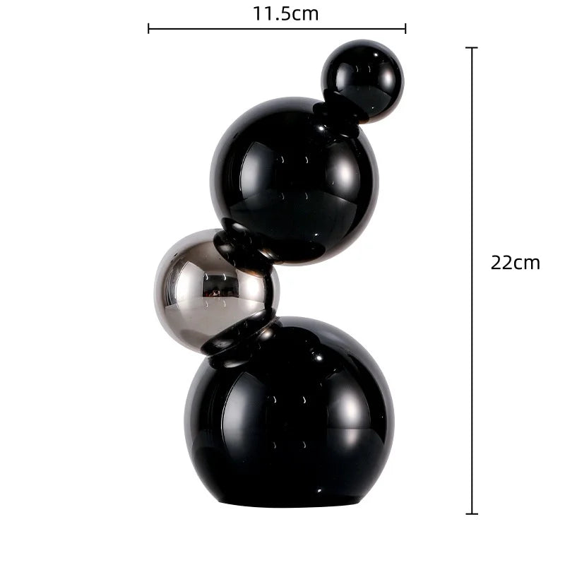 Afralia™ Crystal Bubble Decor Spheres Spliced Glass Ball Figurines Home Decor Accessories