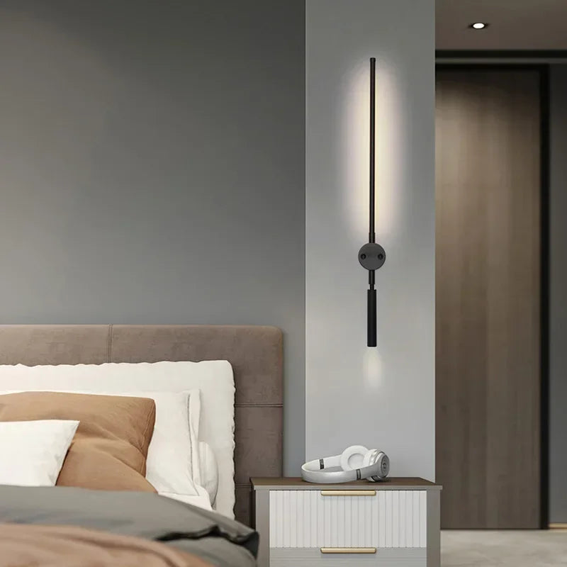 Afralia™ Black LED Wall Lamp for Bedroom Living Room Stairs Dining Hallways