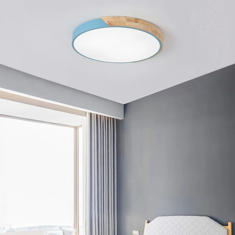 Afralia™ Nordic LED Ceiling Light: Dimmable, Colorful, Modern for Living Room, Bedroom, Office.