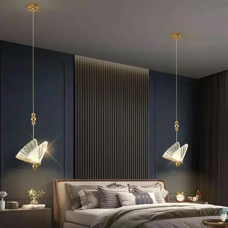 Afralia™ Luxury LED Butterfly Pendant Chandelier: Modern Nordic Hanging Lamp