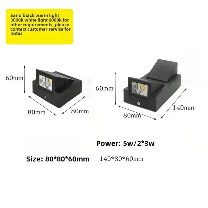 Afralia™ LED Outdoor Porch Wall Light Waterproof Yard Lamp - Single/Double Kit