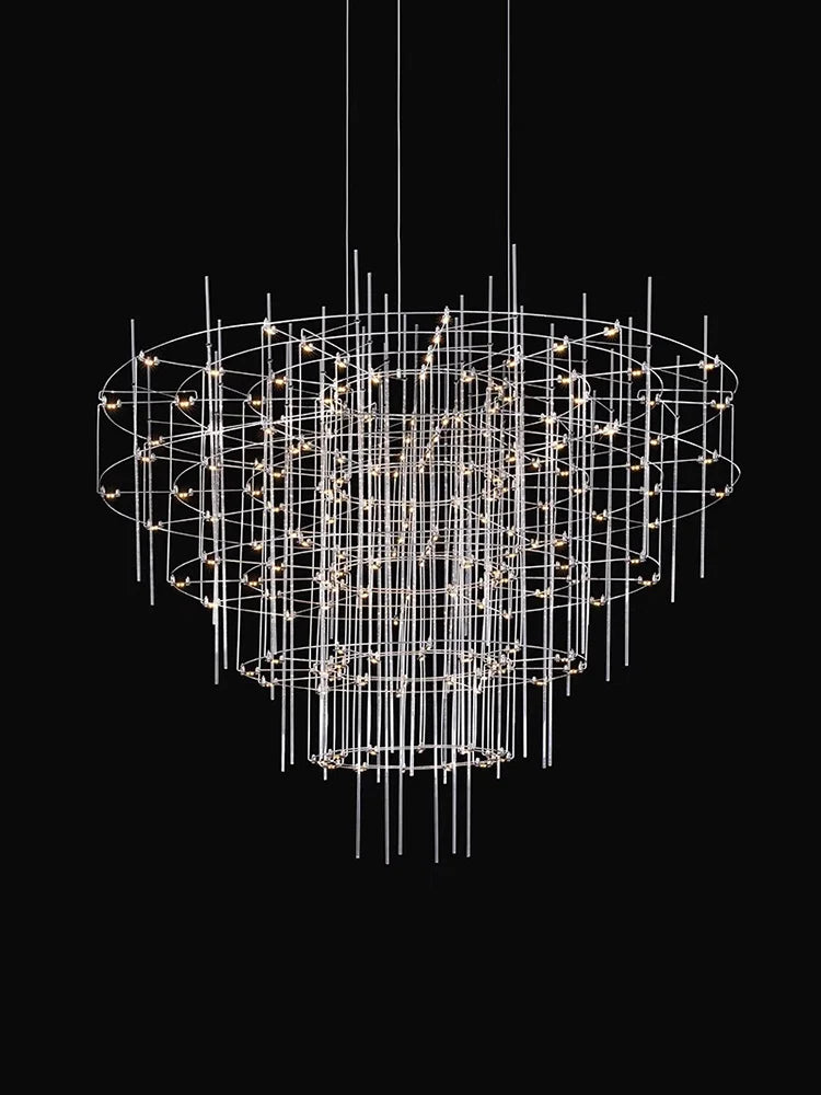 Afralia™ Stainless Steel Chandeliers: Modern Classic, Unique LED Dimmable Lamps for Living Room