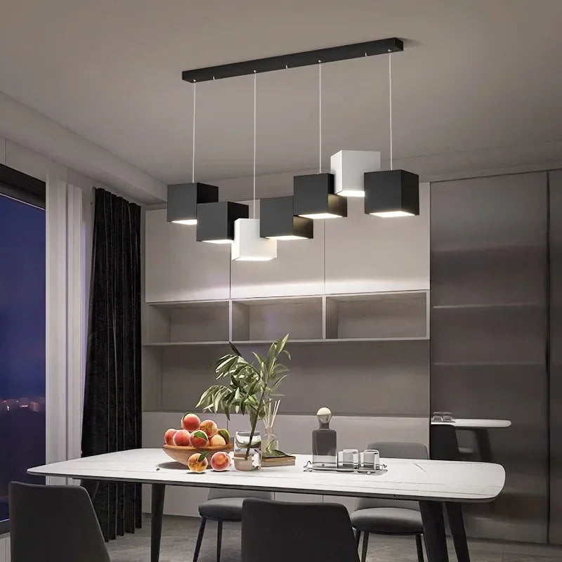 Afralia™ Magic Cube LED Pendant Lights for Dining Room Living Room Fixtures