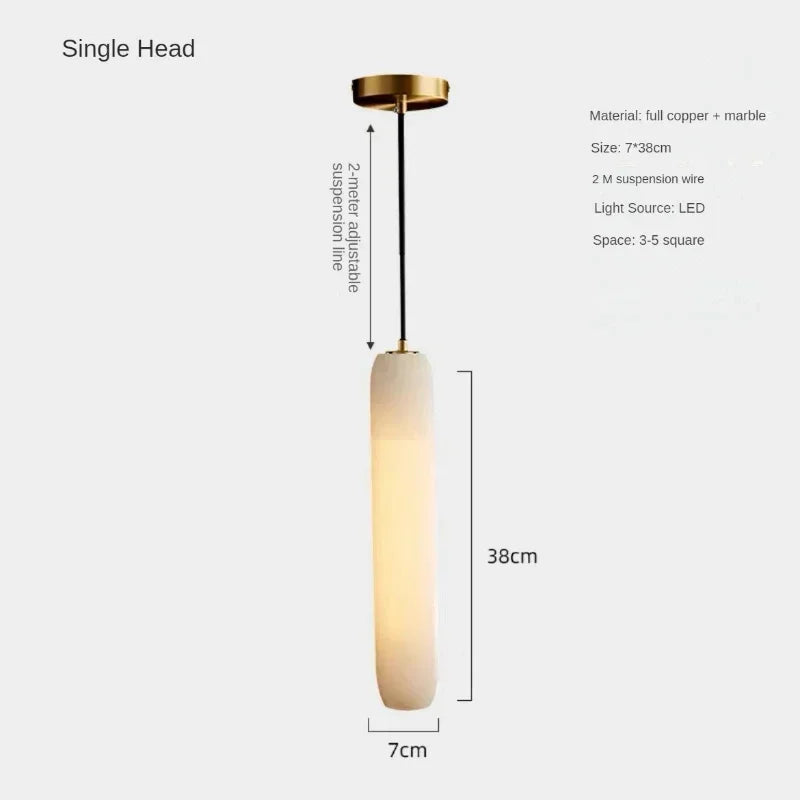 Afralia™ Marble Pendant Light for Bedroom Living Room Dining Room in Modern Luxury Style