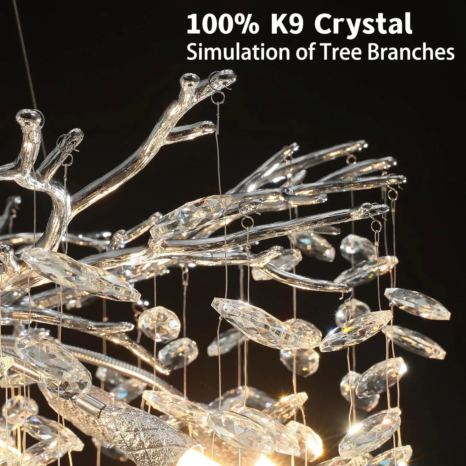 Afralia™ Modern Crystal Ceiling Chandelier for Dining Living Room Kitchen Bedroom Lighting