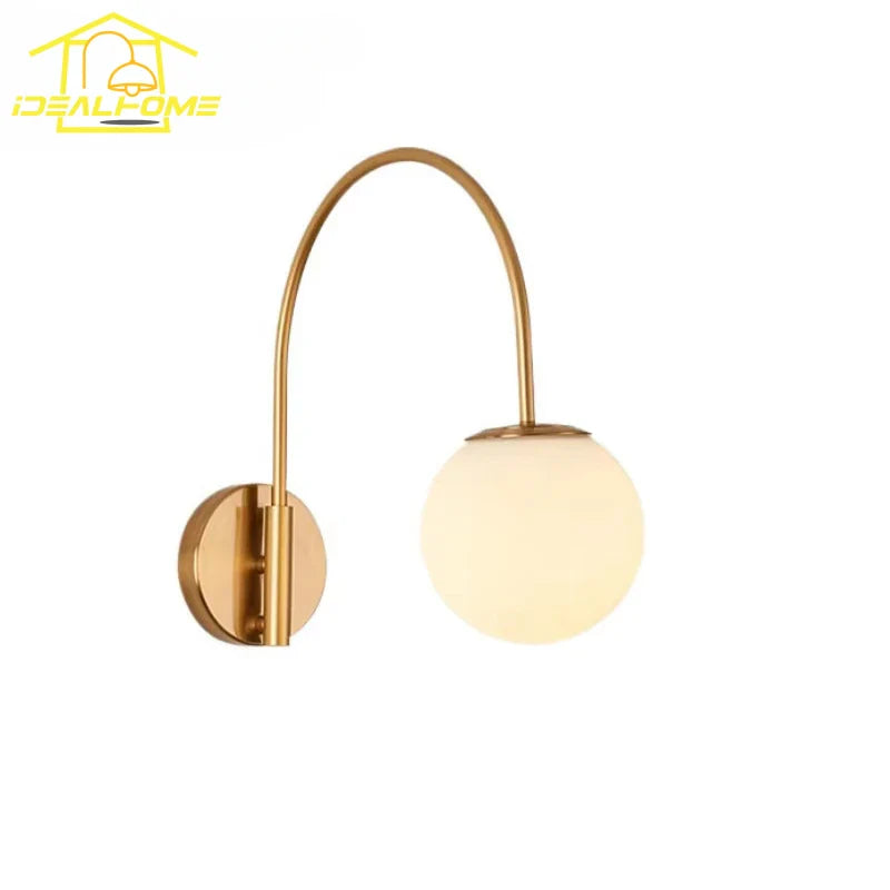Afralia™ Luxury Gold/Black Swing Arm Wall Lamp LED E27 - Industrial Style