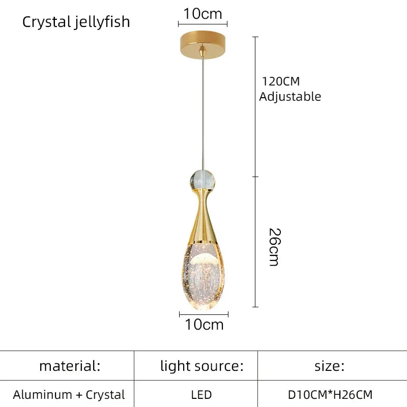 Afralia™ Crystal LED Chandelier for Dining Room Decor