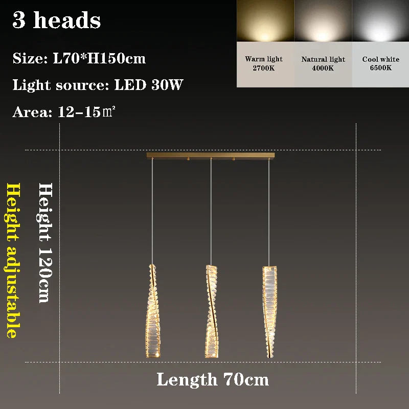 Afralia™ Crystal Chandelier: Modern Luxury for Dining Room and Bar