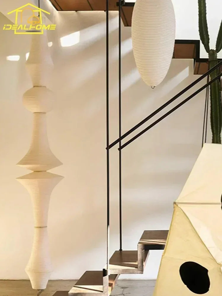 Afralia™ Noguchi Style LED Pendant Lights for Home Sofas & Bedroom