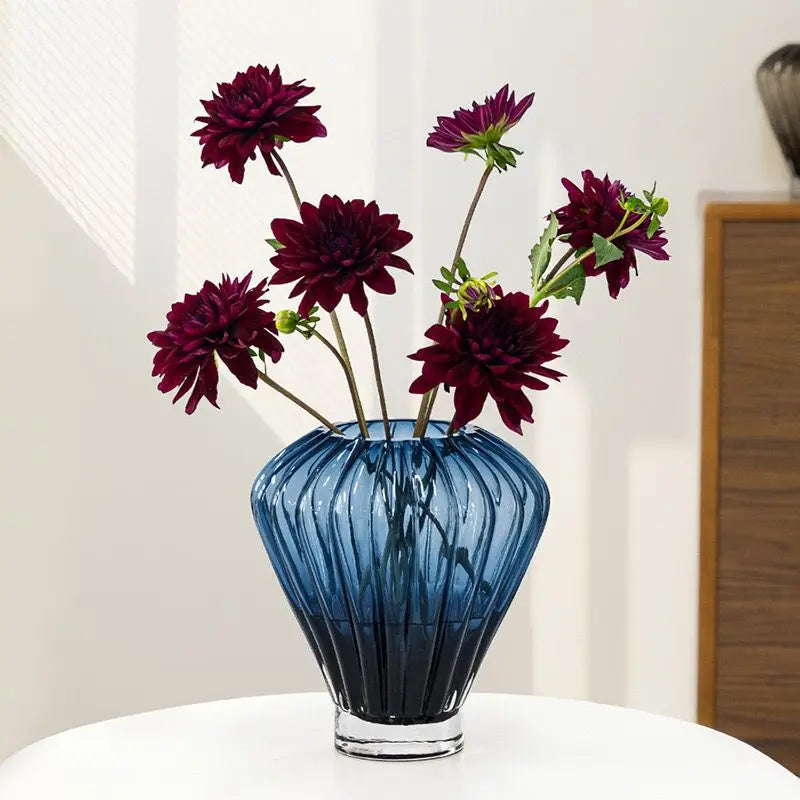 Afralia™ Blue Hot Air Balloon Vase, Lily Flower Arrangement Home Decoration