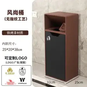 Afralia™ Outdoor Hotel Lobby Elevator Entrance Commercial Ashtray Corridor Park Stainless Steel Waste Bins