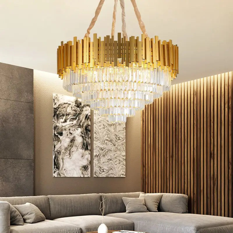 Afralia™ Luxury Crystal Pendant Chandelier for Modern Spaces