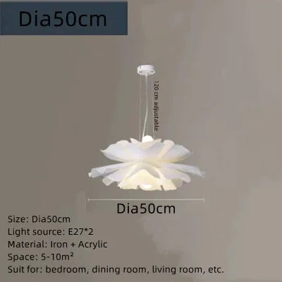 Afralia™ Acrylic Flower Pendant Chandelier: Nordic Design LED Hanging Fixture for Elegant Decor