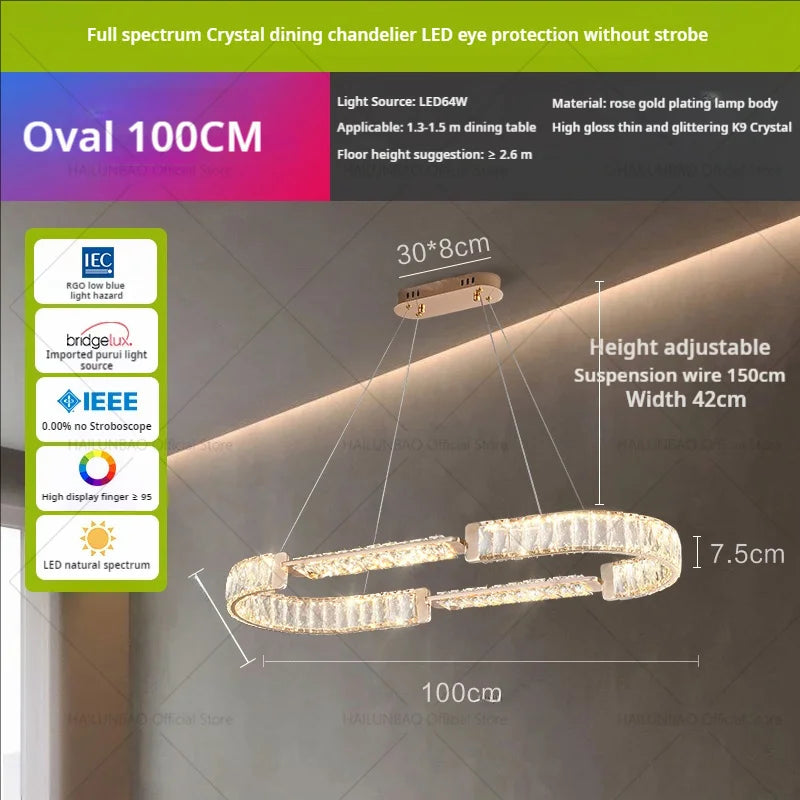 Afralia™ Light Luxury Crystal Chandelier for Elegant Living & Dining Atmosphere