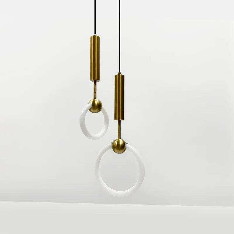 Afralia™ Nordic Luxury LED Chandelier Black Gold Hanging Lamp