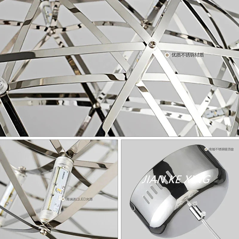 Afralia™ Spark Ball Pendant Chandelier Raimond-zafu LED Indoor Lighting