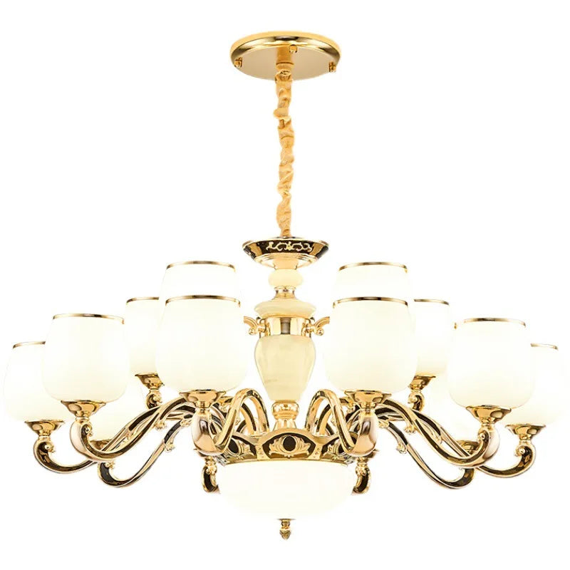 Afralia™ Jade Pendant Lamp: European Luxury for Living Room, Villa, Dining Room, Bedroom