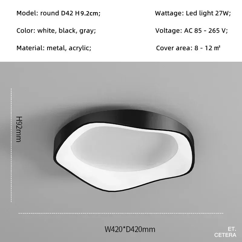 Afralia™ Modern Minimalist Led Ceiling Lamp for Living Room, Study, Dining Room.