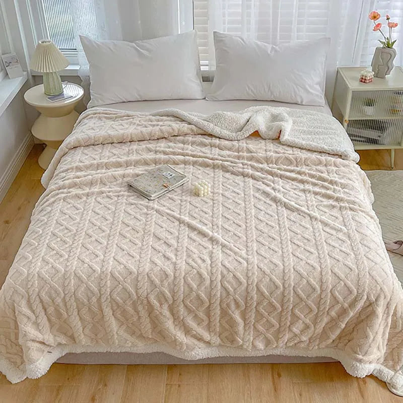 Afralia™ Coral Fleece Blanket: MultiFunctional Soft Skin-Friendly Warm Shawl