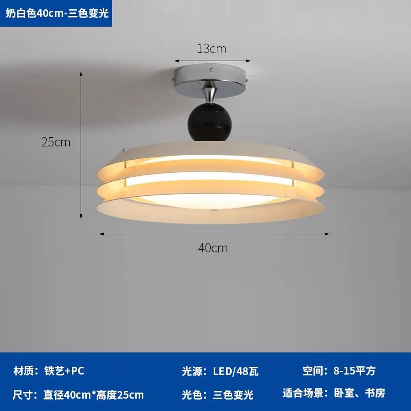 Afralia™ Wind Round Ceiling LED Light: Modern Iron Art Fixture for Home Decor & Study