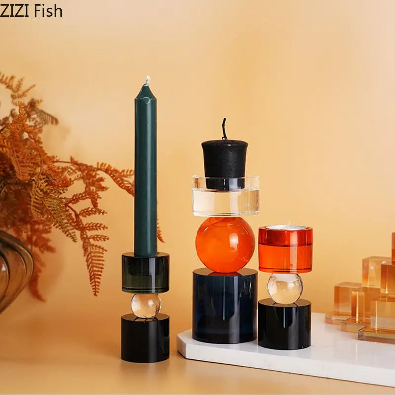 Afralia™ Crystal Candle Holders: Creative Home Aroma Container & Desk Decoration