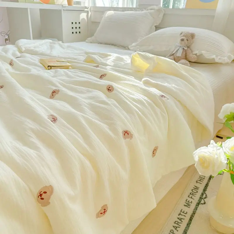 Afralia™ Summer Comforter: Soft Double Layer Lightweight Blanket for Children and Adults