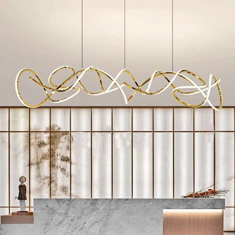 Afralia™ Modern LED Pendant Chandeliers for Living Room Dining Room Indoor Lighting