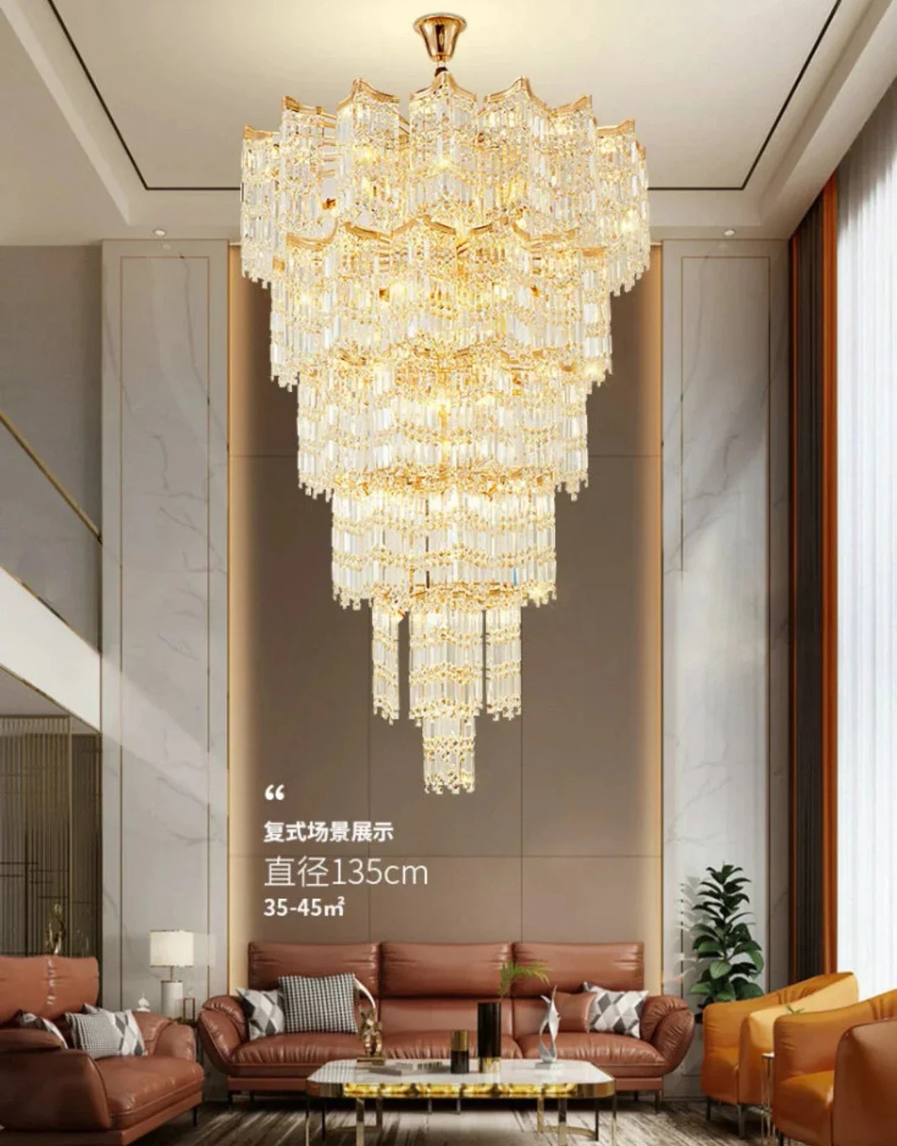 Afralia™ Nordic LED Chandelier for Staircase Loft and Living Room