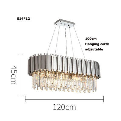Afralia™ Crystal LED Chandelier Suspension Lighting for Foyer