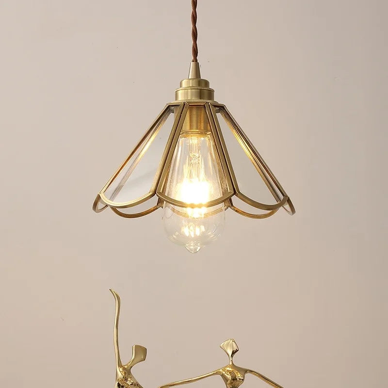 Afralia™ Blue Glass LED Pendant Light - Modern Nordic Style for Bedroom, Living Room