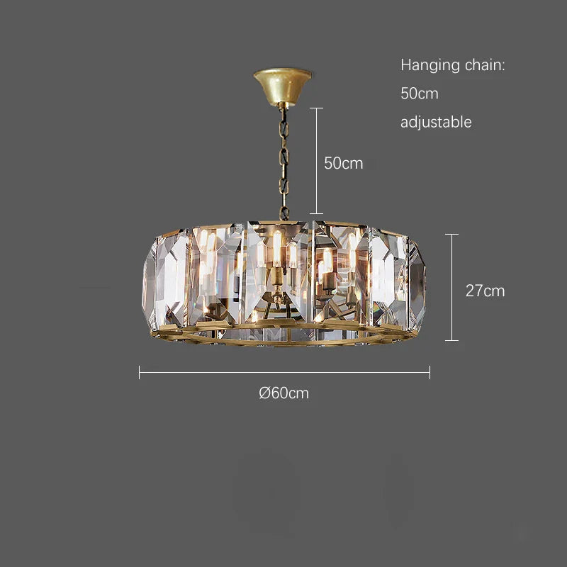 Afralia™ LED Crystal Chandelier Lustre Hanging Lamps for Dinning Room