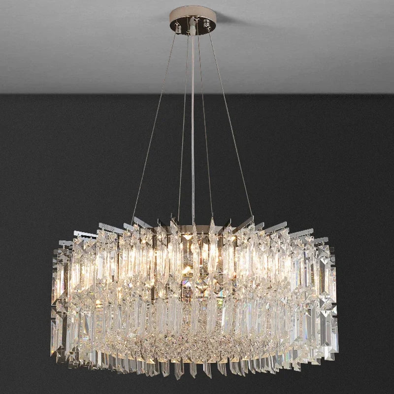 Afralia™ Crystal Chandeliers LED Ceiling Pendant Lights for Home Living Dining Room