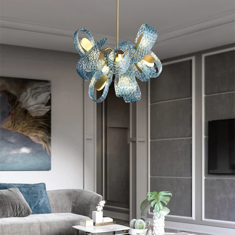 "Afralia™ Glass Chandelier for Modern Dining Room Decor 2024"